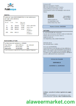 Publiacqua utility business bill, SCR